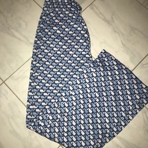 blue and white whale pajama size: youth large